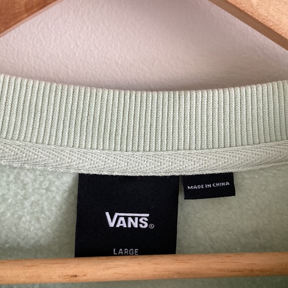 Vans Mint Tie Dye Water Wash Crewneck Cropped Sweatshirt Large - Picture 9 of 14